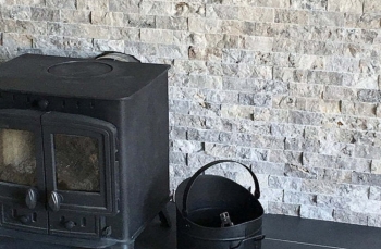 Travertine Silver Split Face